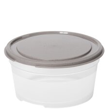 smartstore Frischhaltedose rund 0,45 L grau / transparent