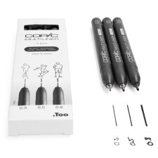 COPIC Fineliner MULTILINER schwarz 3er Set