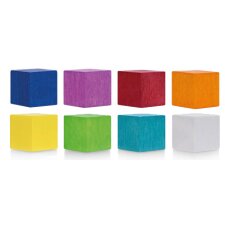 magnetoplan Neodym-Magnete Wood Series Cube farbig