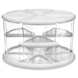 deflecto Karussell-Organizer transparent / weiß