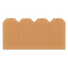 rillprint Warenanhänger 25 x 50 mm kraft braun