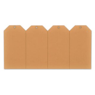 rillprint Warenanhänger 35 x 70 mm kraft braun