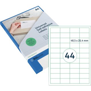 rillprint Universal-Etiketten 48,5 x 25,4 mm transparent 1.100 Etiketten