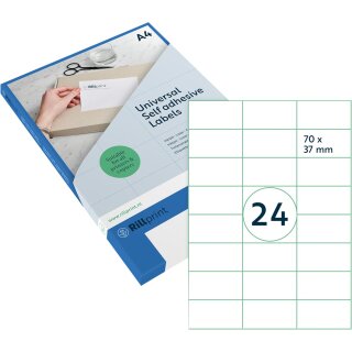 rillprint Universal-Etiketten 70 x 37 mm transparent 600 Etiketten