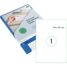 rillprint Universal-Etiketten 210 x 297 mm transparent 25...