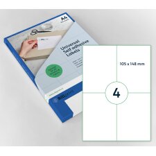 rillprint Universal-Etiketten 105 x 148 mm weiß