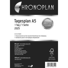 CHRONOPLAN Tagesplan 2025 1 Tag/1 Seite DIN A5