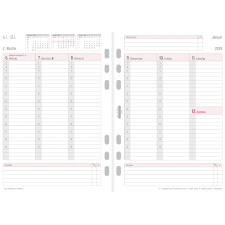 CHRONOPLAN Wochenplan 2025 1 Woche/2 Seiten A5 Spalten