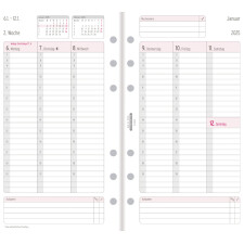 CHRONOPLAN Wochenplan 2025 1 Woche/2 Seiten Midi Spalten