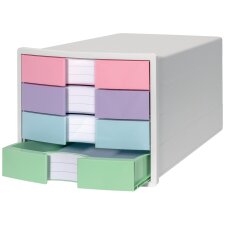 HAN Schubladenbox IMPULS 4 Schübe weiß/pastell