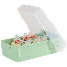 HAN Lernkartei CROCO A8 quer pastellrosa-transluzent