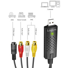 LogiLink USB 2.0 Audio und Video Grabber schwarz