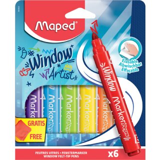 Maped Fenstermarker MARKERPEPS Window 6er Kartonetui