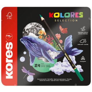 Kores Dreikant-Buntstifte "KOLORES SELECTION" 24er Etui