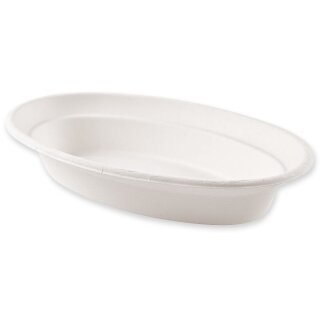 NATURE Star Zuckerrohr-Schale oval 680 ml weiß