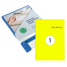 rillprint Fluoreszierende Etiketten 70 x 37 mm grün