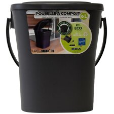 EDA Komposteimer KOMPOST 6 Liter anthrazit