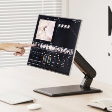 LogiLink Touchscreen-Monitorarm mit Standfuß schwarz