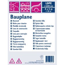 WESTEX Bauplane LDPE 40 my transluzent 4 x 5 m