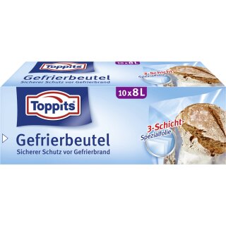 TOPPITS Gefrierbeutel 10 x 8 Liter 340 x 500 mm 10 Beutel