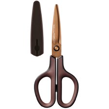 PLUS JAPAN Universalschere FITCUT CURVE Titanium braun