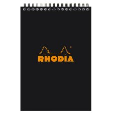 RHODIA Spiralnotizblock No. 16 DIN A5 kariert schwarz 80...
