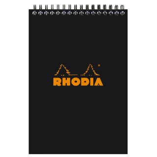RHODIA Spiralnotizblock No. 16 DIN A5 gepunktet schwarz 80 Blatt