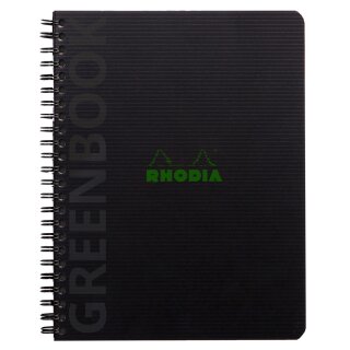 RHODIA Collegeblock GREENBOOK DIN A5+ kariert schwarz 80 Blatt