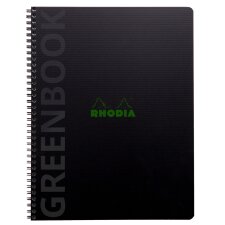 RHODIA Collegeblock GREENBOOK DIN A4+ liniert schwarz 80...