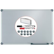 MAUL Weißwandtafel 2000 MAULpro Komplett-Set silver...