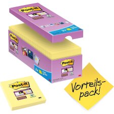 Post-it Haftnotizen Super Sticky Notes 76 x 76 mm gelb 16...