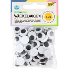 folia Wackelaugen rund 14 mm nicht selbstklebend 100...