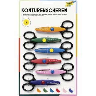 folia Konturenscheren-Set 6 Stück sortiert