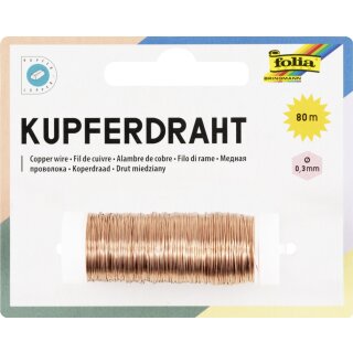 folia Kupferdraht 0,3 mm x 80 m aus Kupfer