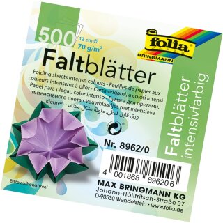 folia Faltblätter rund 120 mm 500 Blatt farbig sortiert