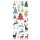 folia Weihnachts-Glitzer-Sticker CHRISTMAS