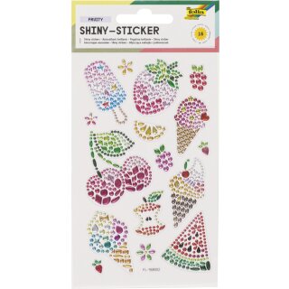 folia Shiny-Sticker FRUITY 1 Blatt à 16 Sticker