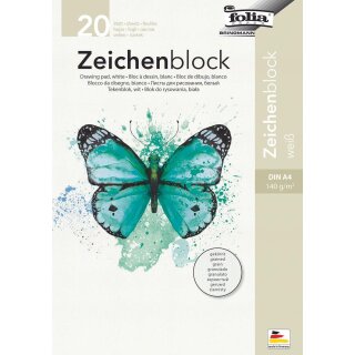 folia Zeichenblock 140 g/qm DIN A4 gekörnt 20 Blatt