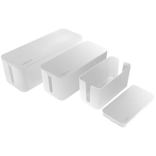 LogiLink Kabelbox-Set 3 Größen weiß 3 Stück