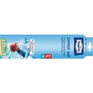 TOPPITS Allzweckbeutel Air mit Zipper 3 x 1 Liter