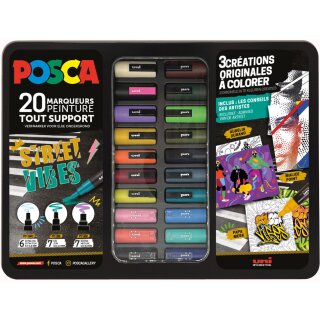 POSCA Pigmentmarker "STREET VIBES" 20er Metallbox