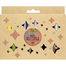 folia BIO Glitter- & Pailletten-Set Rainbow L