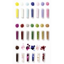 folia BIO Glitter- & Pailletten-Set Rainbow L