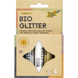 folia BIO Glitter Mix STARDUST "M" 5 Tuben à 7 g