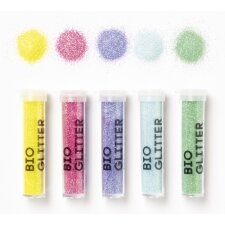 folia BIO Glitter Mix RAINBOW "M" 5 Tuben...
