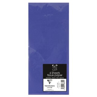 Clairefontaine Seidenpapier (B)500 x (H)700 mm blau 6 Blatt