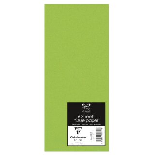 Clairefontaine Seidenpapier (B)500 x (H)700 mm hellgrün 6 Blatt
