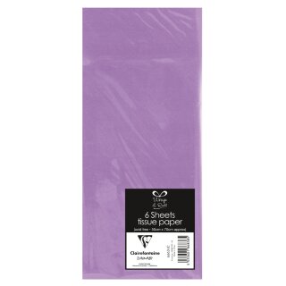 Clairefontaine Seidenpapier (B)500 x (H)700 mm lila 6 Blatt