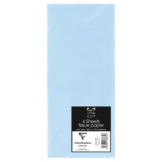 Clairefontaine Seidenpapier (B)500 x (H)700 mm hellblau 6 Blatt