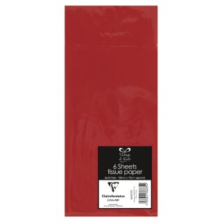 Clairefontaine Seidenpapier (B)500 x (H)700 mm rot 6 Blatt